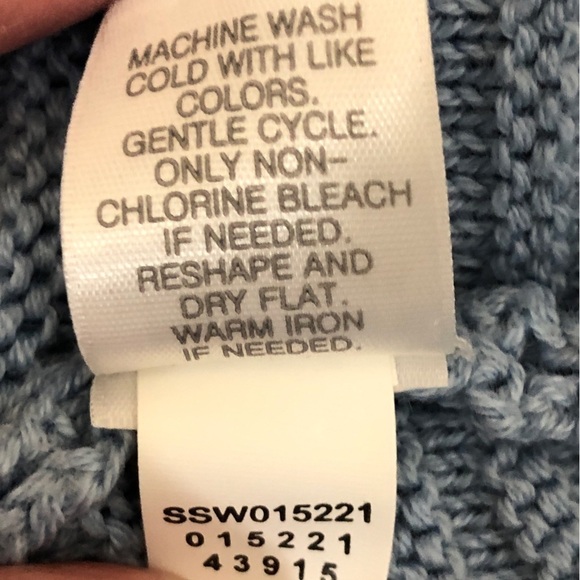 J. JILL - Cotton & Merino Wool Blend Light Blue Round Neck Sweater - Size Medium - Picture 6 of 8